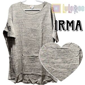 NWT LulaRoe Irma Tunic High Low Hem Mid Sleeves Stripes Soft Stretchy  XL 20-22